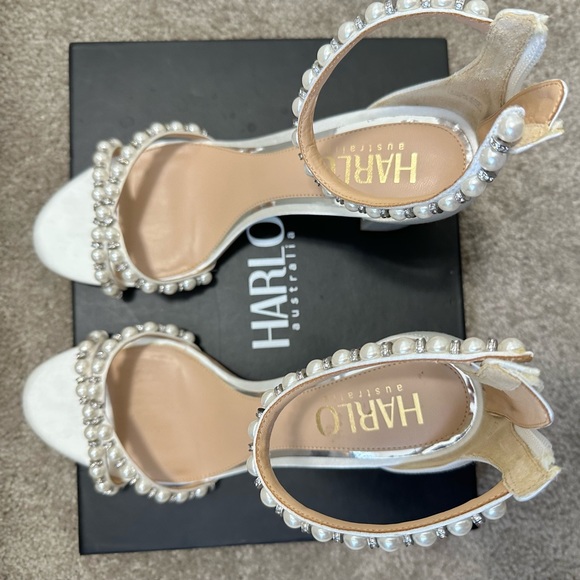 Harlo AU Alexene Low Heel Bridal Shoes- Size 8.5 - Picture 4 of 10